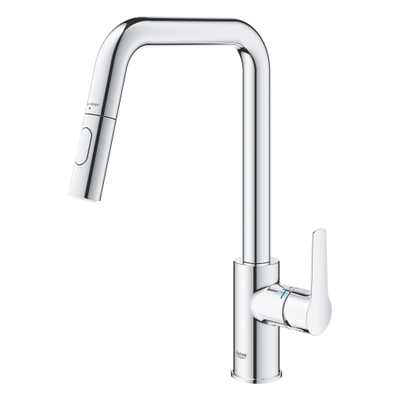 GROHE Start QuickFix Keukenkraan - met uittrekbare handdouche - met dual spray - voorsprong 22.1cm - chroom