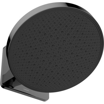 Hotbath Mate Hoofddouche - 30cm - opbouw - rond - rond - PVD - gepolijst zwart