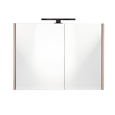 Best Design Halifax spiegelkast 80x60cm met opbouwverlichting MDF houtlook