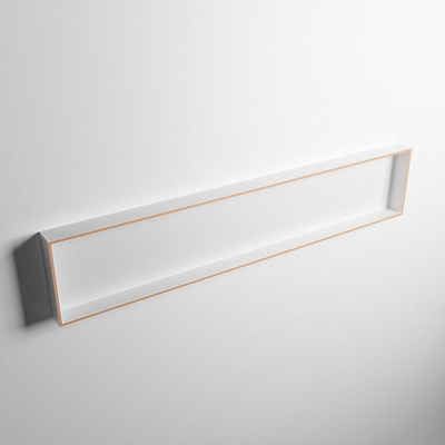 MONDIAZ EASY Nis - 149.5x29.5cm - geschikt voor in- of opbouw - 1 vak - kleur Rosee | Talc