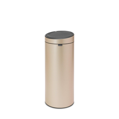 Brabantia Touch Bin Afvalemmer - 30 liter - kunststof binnenemmer - metallic gold