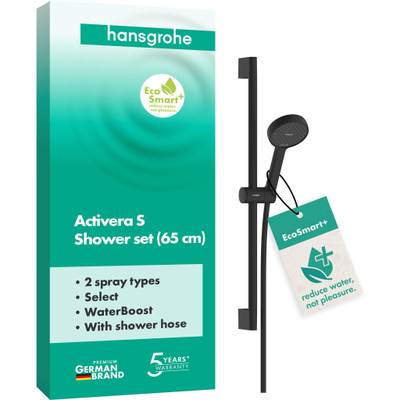 Hansgrohe Activera Select S glijstangset - 65cm - mat zwart