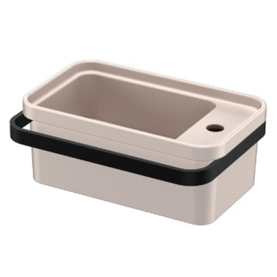 QeramiQ Élan Fonteinset - 45x27cm - 1 kraangat - keramiek - handdoekbeugel - mat roze