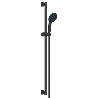 GROHE Vitalio Start 110 Ensemble barre de douche - 90cm - douchette à main ronde - avec 2 types de jets - flexible de douche lisse - noir mat