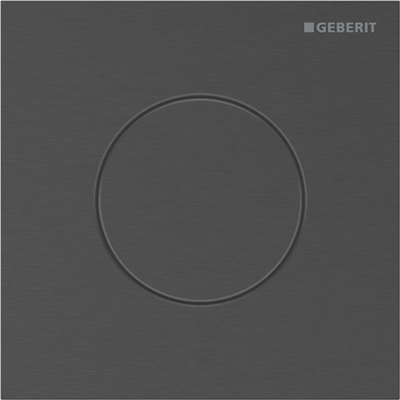 Geberit Type 40 urinioir bedieningsplaat - pneumatisch - rond - zwart chroom/ geborsteld/easy-to-clean - zwart chroom