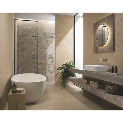 Fap Ceramiche Nobu wandtegel - 25x75cm - gerectificeerd - Natuursteen look - Beige mat (beige)