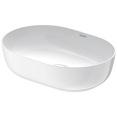 Duravit Luv vasque à poser 50x35cm ovale sans trou de robinet sans trop-plein blanc/blanc