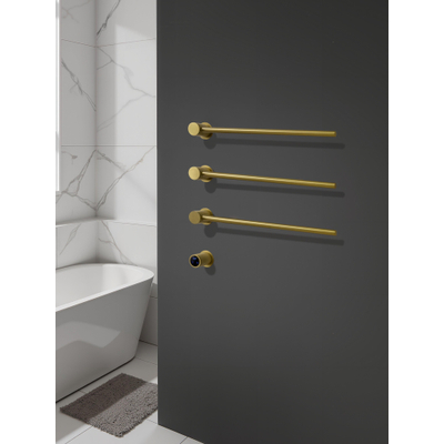 FugaFlow Eccelente Caloro Elektrische Handdoekradiator - 52x54x13cm - 30watt - geborsteld messing