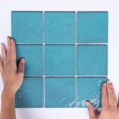 The Mosaic Factory Kasba mozaïektegel - 30x30cm - wandtegel - Vierkant - Porselein Ocean Blue glans