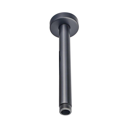 Fortifura Calvi Ensemble de douche à encastrer - thermostatique - bras plafond - douche principale de 30 cm - douchette ronde - flexible de douche en métal - Gunmetal PVD brossé