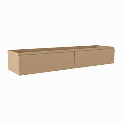 Mondiaz FOGE Meuble sous vasque - 150x41x25cm - 2 tiroirs - softclose - 1 découpe gauche - Oro