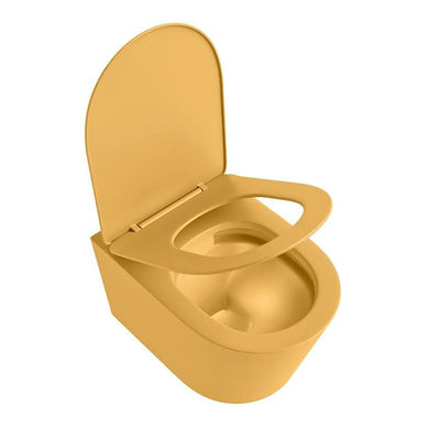 MONDIAZ LAVIE WC suspendu - 36x53cm - sans bride - Ocher (jaune) - softclose - quick-release - abattant WC - Ocher (jaune)