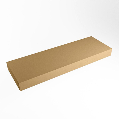 Mondiaz TOP 46 Plan vasque suspendu - 140x46x12cm - adapté pour vasque à poser - Solid surface - Oro