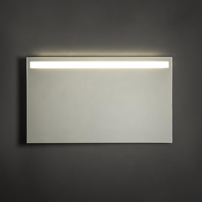 Adema Squared badkamerspiegel 120x70cm met bovenverlichting LED met spiegelverwarming en sensor schakelaar