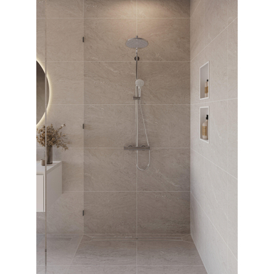 Hansgrohe RainDrain Allround Douchegoot - 80cm - standaard/vlakke installatie - brushed stainless steel