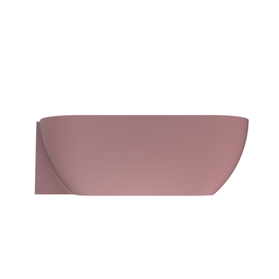 Arcqua Havana Baignoire îlot semi-encastrée - 170x80cm - gauche - rose mat