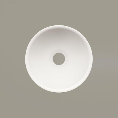 Zeza Element Waskom - 25x25x12cm - solid surface - met afvoerplug - mat crème (beige)