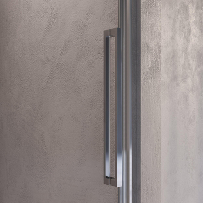 BRAUER Galactic Nisdeur - 160x200 - 2-delig schuif - helder glas - omkeerbaar - incl. glascoating - chroom