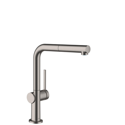 Hansgrohe Talis M54 ééngreeps keukenmengkraan 270 met uittrekbare uitloop Brushed Black Chrome