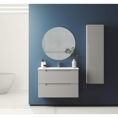 Saniclass Prime Balance Hoge Kast - 120x34.5x34.5cm - 1 deur - mat cotton (beige) - MDF