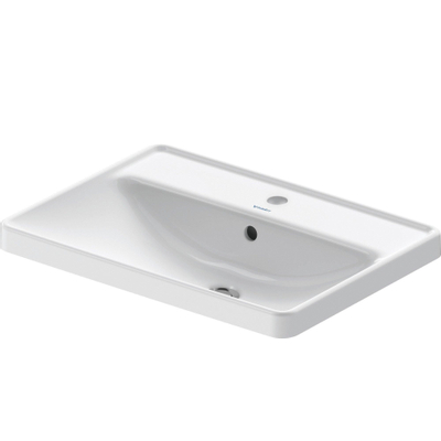 Duravit D-neo Inbouwwastafel - 60x44x17cm - 1 kraangat rechthoek - keramiek - wit