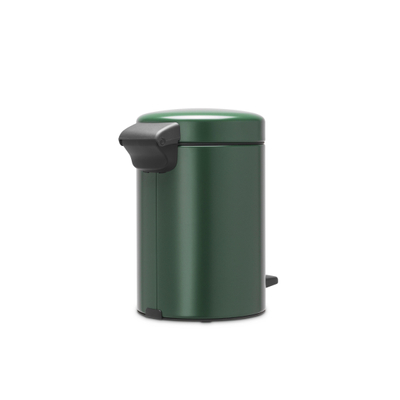 Brabantia NewIcon Poubelle à pédale - 3 litres - seau intérieur en plastique - pine green