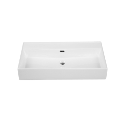 Saniclass Legend Lavabo pour meuble - 61x47x12cm - avec trop-plein - 1 vasque - 0 trou de robinet - céramique - blanc brillant