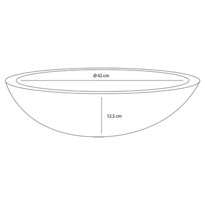 Differnz Puur Waskom Ø 45 x 12.5 cm zwart