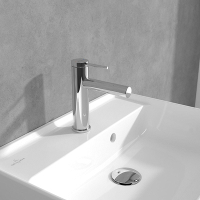 Villeroy & Boch Loop & Friends ensemble de robinet à une poignée avec bonde de vidage à tirette - chrome