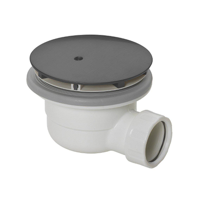Crosswater SHOWER WASTE Hoge Doorstroom Douchesifon - 90mm diameter slate gunmetal (antraciet)