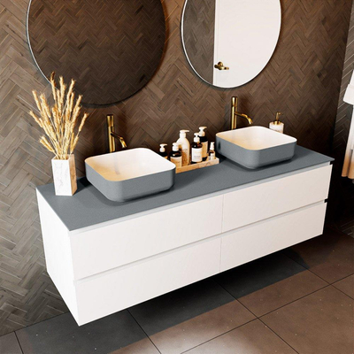 Mondiaz TOP 51 Plan sous vasque - 160x51x0.9cm - compatible comme plan de meuble - solid surface -