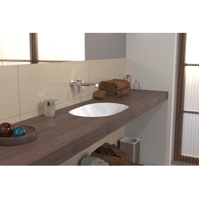 Villeroy & Boch Architectura onderbouwwastafel - 63x43cm - zonder kraangat - met overloop - White Alpine (glans wit)