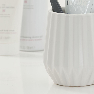 Sealskin Arte Gobelet porte-brosses à dents Céramique Blanc