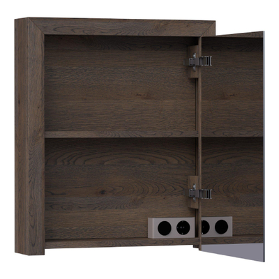 BRAUER Natural Wood Armoire de toilette 59x15x70cm Chêne massif Black Oak