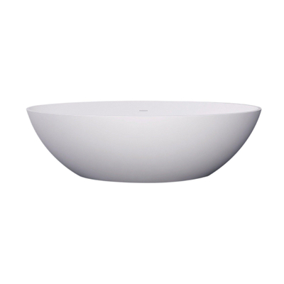 Best Design New Stone Baignoire îlot 180x85cm solid surface avec trop plein blanc brillant