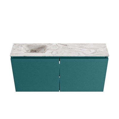 MONDIAZ TURE-DLUX meuble de WC 100cm Smag. EDEN lavabo Glace position gauche. Sans trou de robinet.