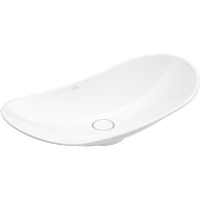 Villeroy & Boch My Nature opzetwastafel - 81x41cm - zonder kraangat - zonder overloop CeramicPlus - White Alpine (glans wit)