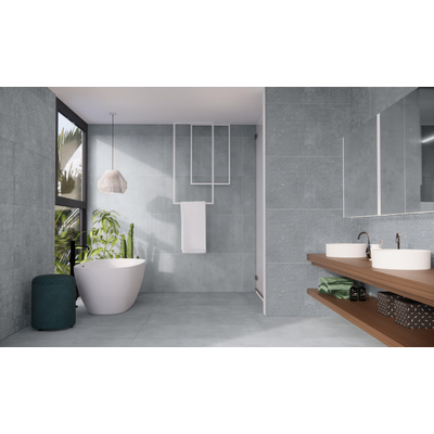 Prissmacer Cerámica Beton Cire Bercy Carrelage sol et mur - 60x120cm - rectifié - bleu mat