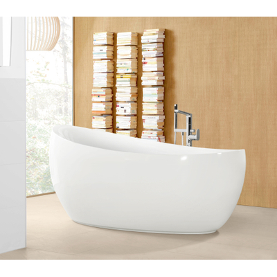 Villeroy & Boch Aveo new generation Aveo bad - vrijstaand - 190x95 randloos - met afvoer overloop - glans wit