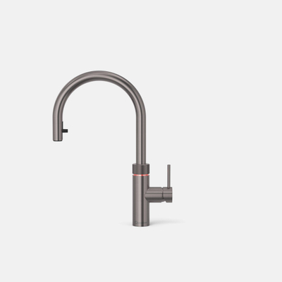 Quooker flex robinet d'eau bouillante - bec pivotant et extractible - réservoir Combi - eau chaude / bouillante - gun metal