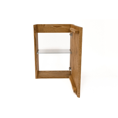 Saniclass Holz Atelier Ensemble de meuble de toilette - 40x60.5cm - 1 porte - lave-mains travertin - trou de robinet à droite - walnut pure