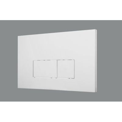 Geberit Réservoir encastrable - UP320 - plaque de commande QeramiQ push - dualflush - boutons rectangulaires - synthétique - blanc brillant