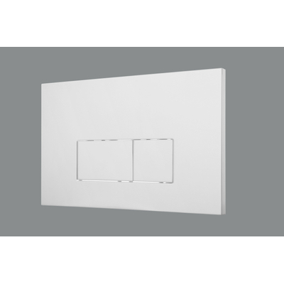 QeramiQ Push Plaque de déclenchement DualFlush pour bâti-support Geberit UP320 ABS rectangulaire Blanc brillant