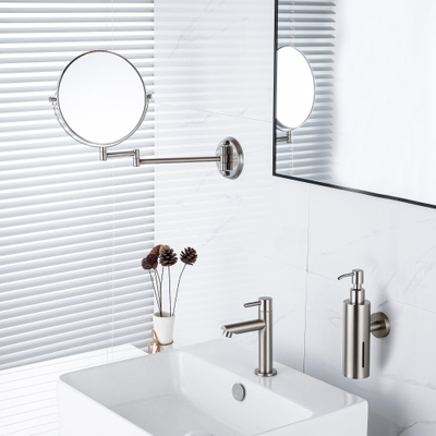 Fortifura Calvi miroir de maquillage - 20cm - rond - PVD - Inox brossé PVD (inox)