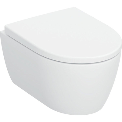 Geberit iCon hangtoilet – compact – TurboFlush – diepte 49 cm – met softclose zitting – mat wit
