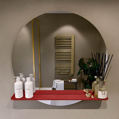 Mondiaz SPOT Miroir de salle de bains - rond 80cm - tablette de miroir - couleur Fire