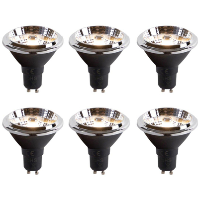 Luedd Lampe LED - lot de 6 - GU10 - 6W - 3000K - 475LM - à intensité réglable