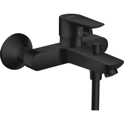 Hansgrohe Talis e Badkraan - met omstel - met koppelingen - thermostaat - mat zwart