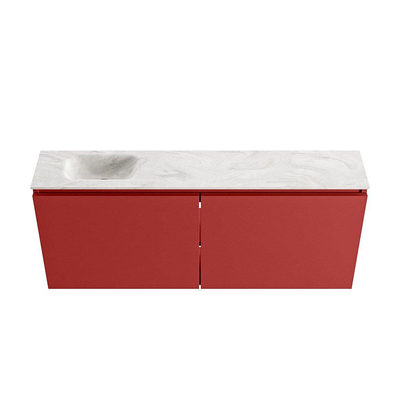 MONDIAZ TURE-DLUX 120cm toiletmeubel Fire. EDEN wastafel Ostra positie links. Zonder kraangat.