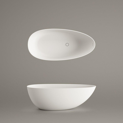 Zeza Element Baignoire autoportante - 170x80x55cm - solid surface - brillant pêche (orange/rose)